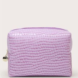 Crocodile pattern makeup bag